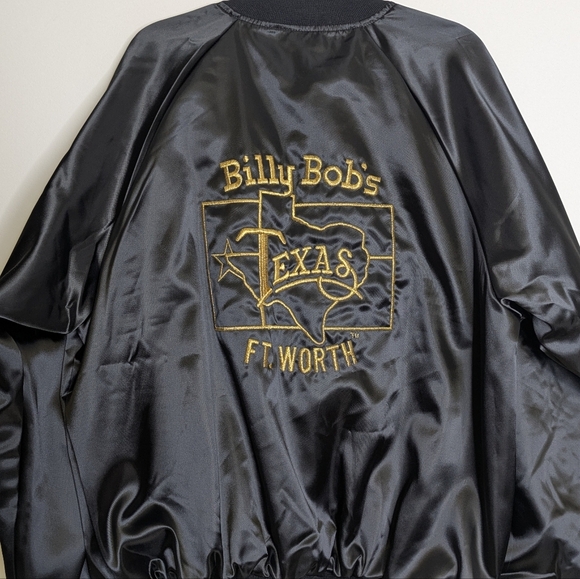 Billy Bob's Texas Ft. Worth Deadstock XL Womens Satin Embroidered Bomber Jacket - Picture 4 of 13